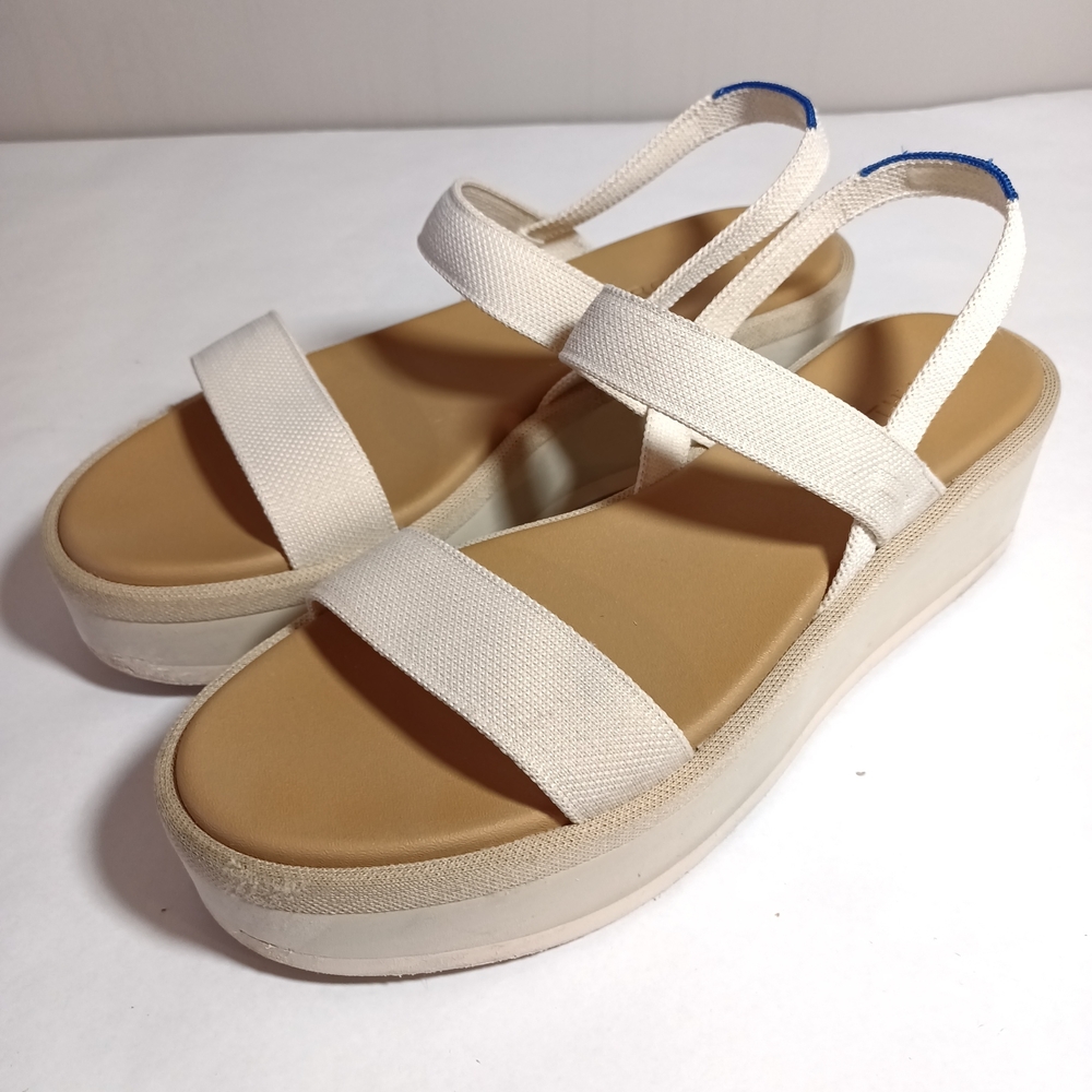 Rothy's Cream Lightweight Platform Sandals Size 12